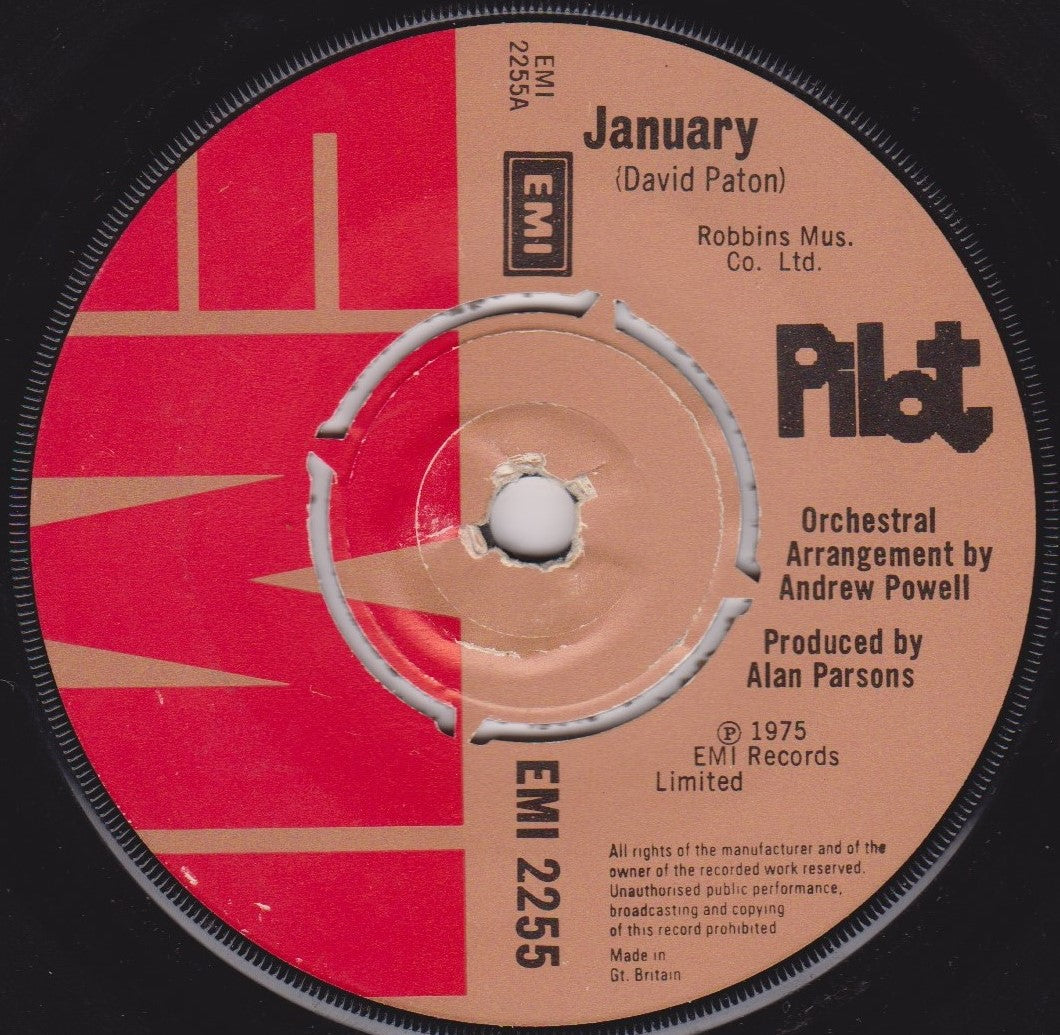 Pilot – January (EMI 1975) 7" vinyl single G+/-