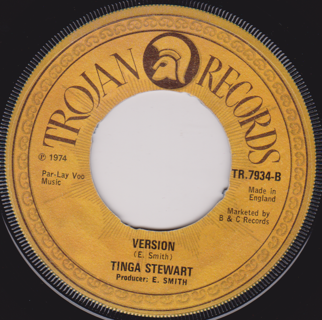 Tinga Stewart – Play De Music (Trojan 1974) 7" vinyl single VG/- jukebox