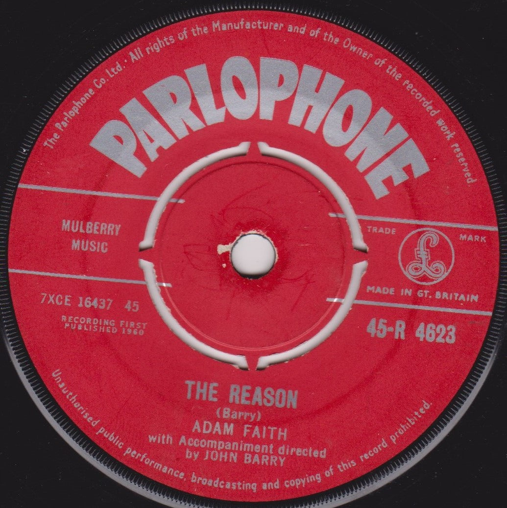 Adam Faith – Poor Me (1960) 7" vinyl single VG/-