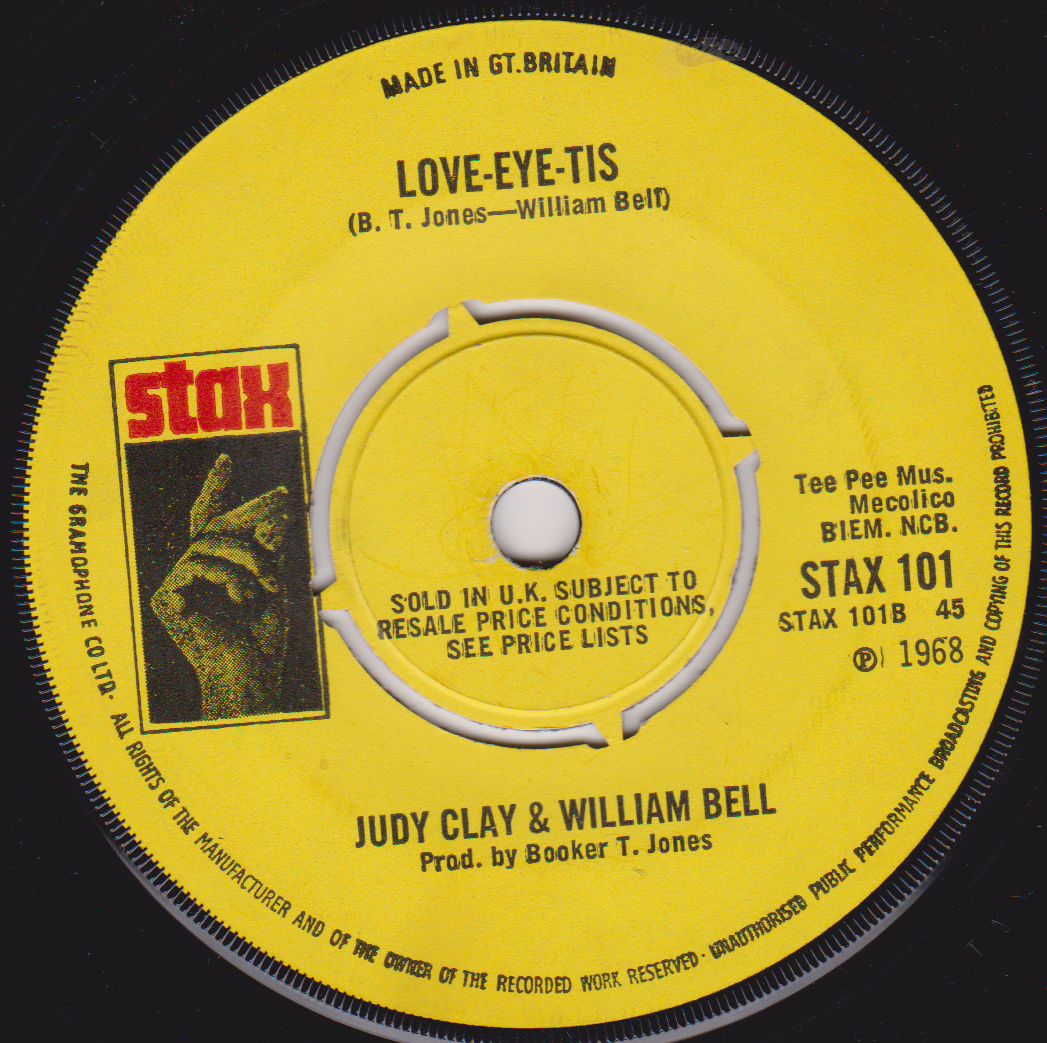 Judy Clay & William Bell – Private Number (Stax 1968) 7" vinyl single VG/-
