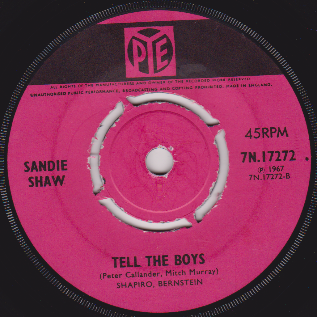 Sandie Shaw - Puppet On A String (Pye, 1967) 7" vinyl single VG/-