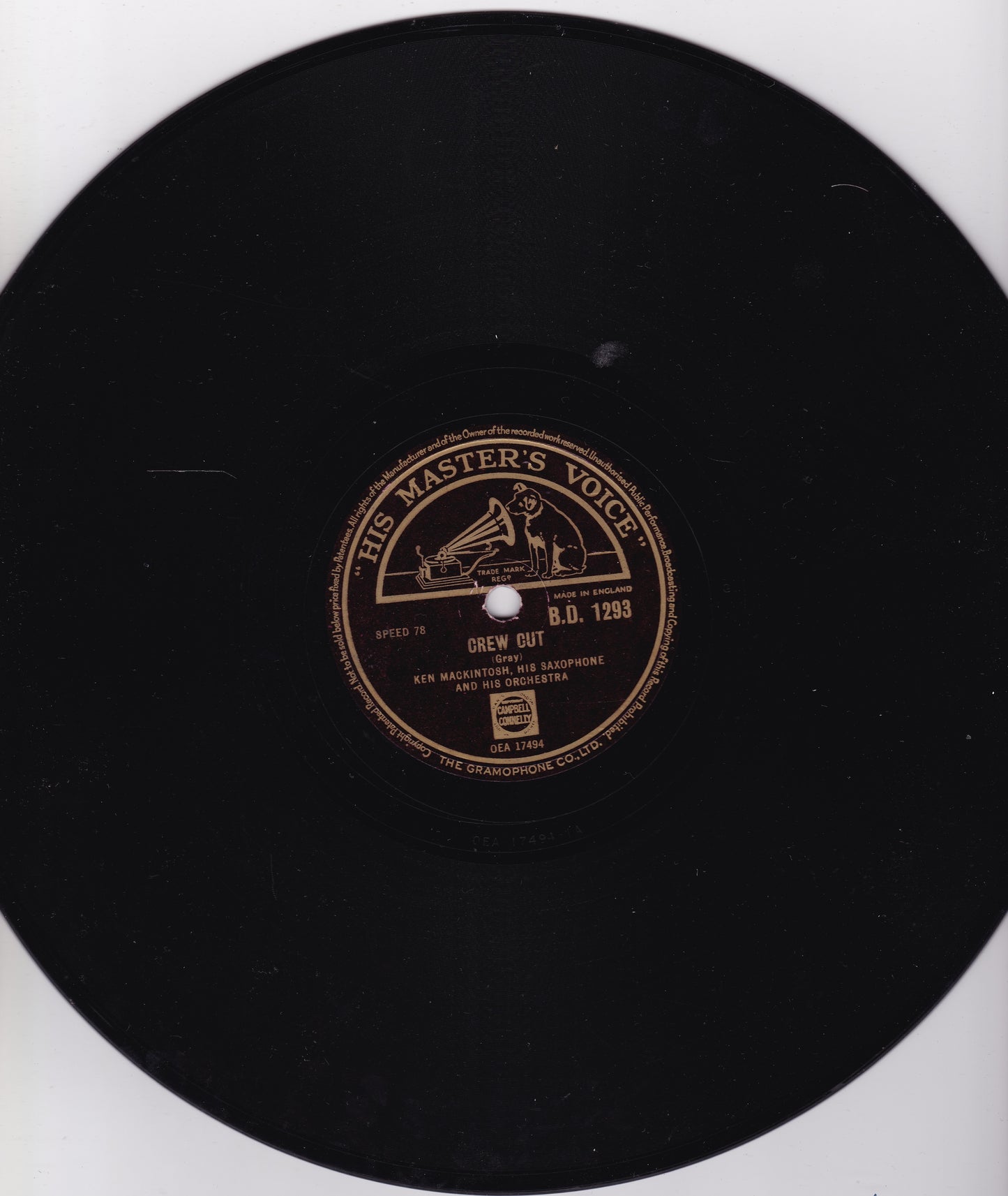 Ken Mackintosh - Plymouth Sound (HMV 1952) 10" shellac VG/-