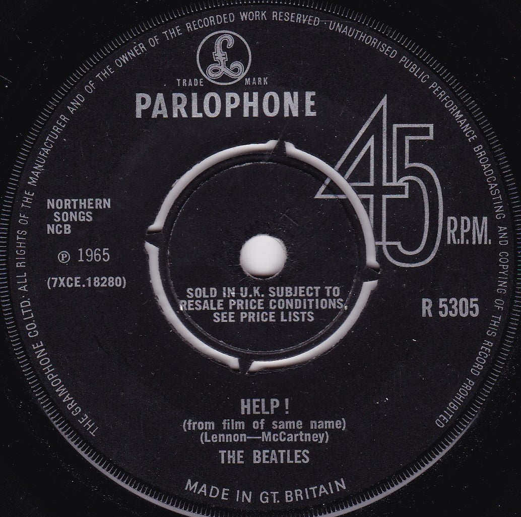 The Beatles – Help! (Parlophone 1965) 7" vinyl single G/-