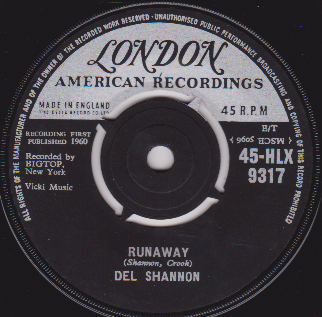 Del Shannon - Runaway (London 1961) 7" vinyl single VG/-