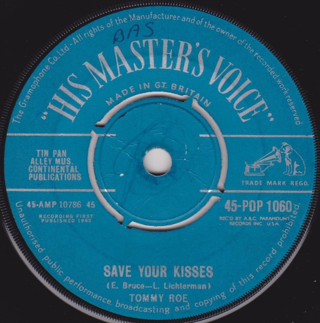 Tommy Roe – Sheila (HMV 1962) 7" vinyl single VG/-
