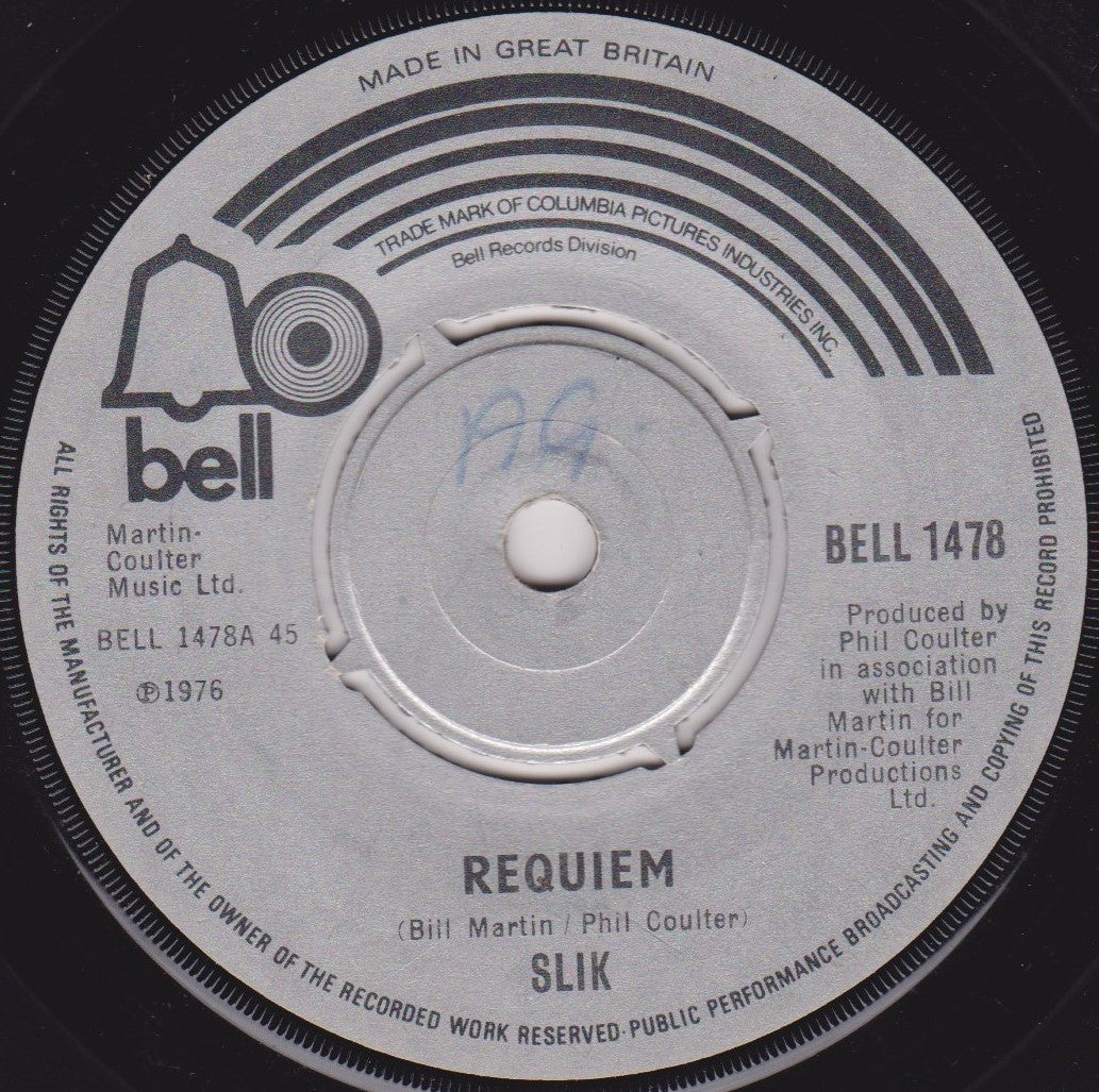 Slik – Requiem (Bell 1976) 7" vinyl single G+/-