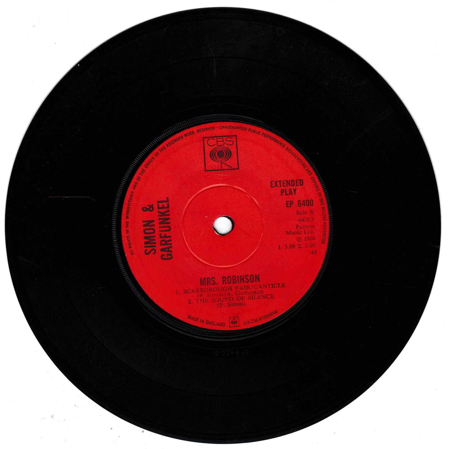 Simon & Garfunkel – Mrs. Robinson (CBS 1968) 7" vinyl P/S EP G/G+