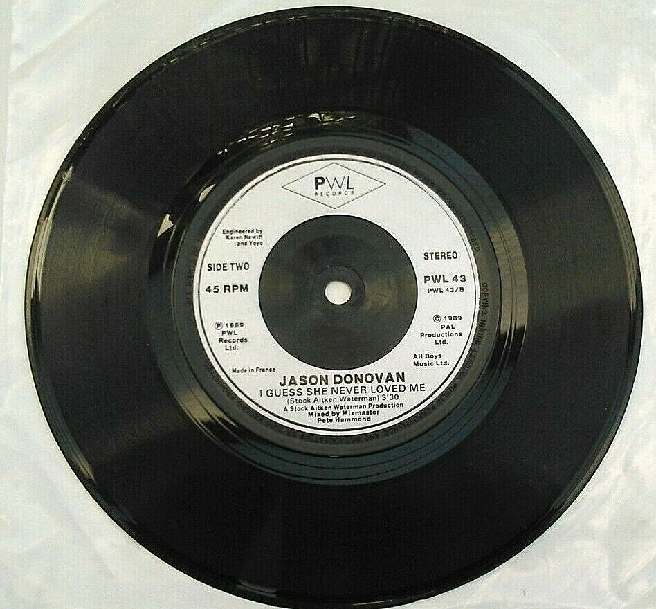 Jason Donovan – Every Day (I Love You More) (PWL, 1989) 7" vinyl single VG/-