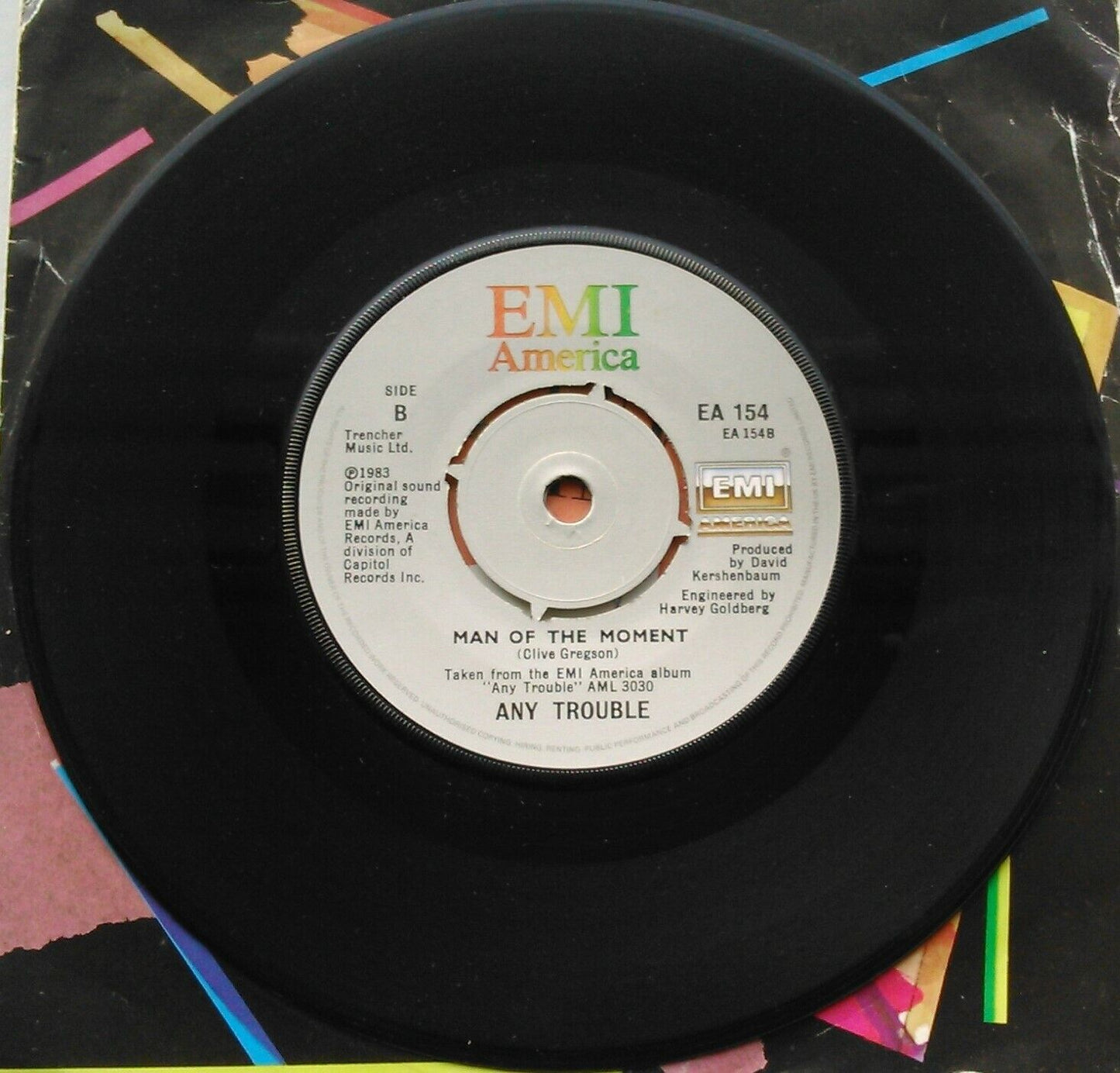 Any Trouble - Touch And Go (EMI 1983) 7" vinyl P/S single VG/G+