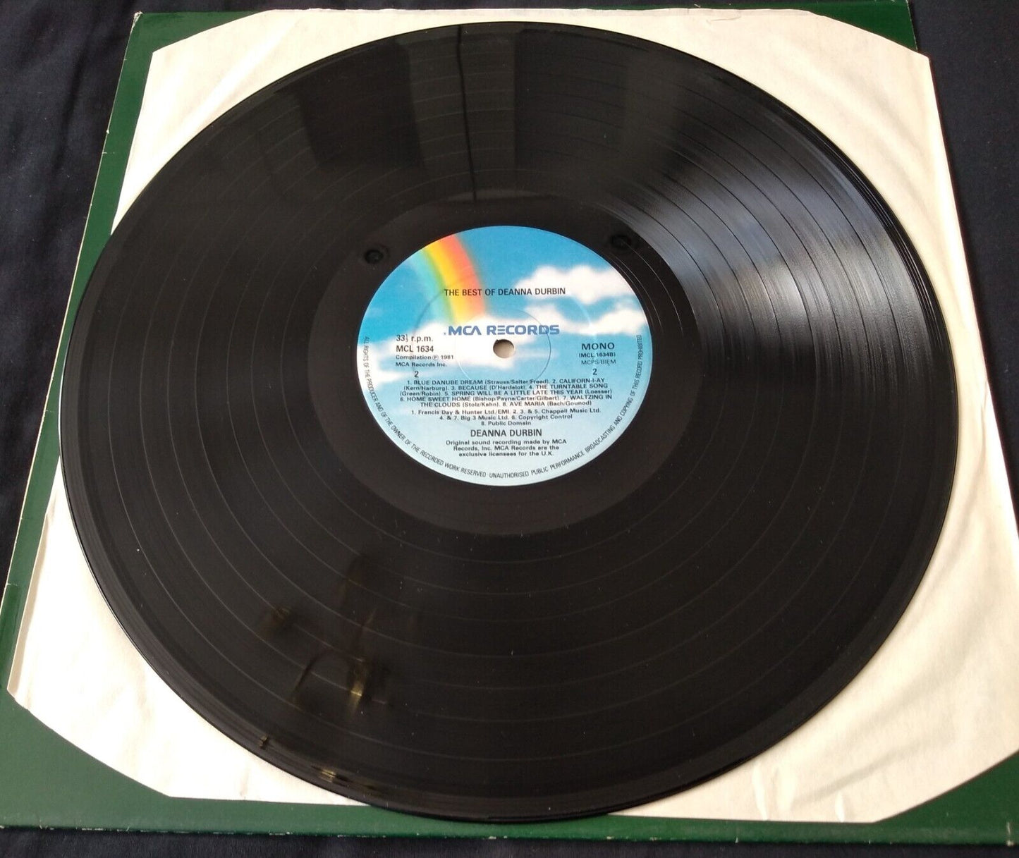 Deanna Durbin - The Best Of Deanna Durbin (MCA 1981) 12" vinyl LP VG/VG