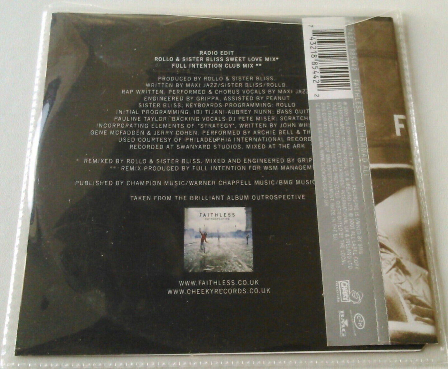 Faithless – Muhammad Ali (2001) CD1 single *no jewel case*