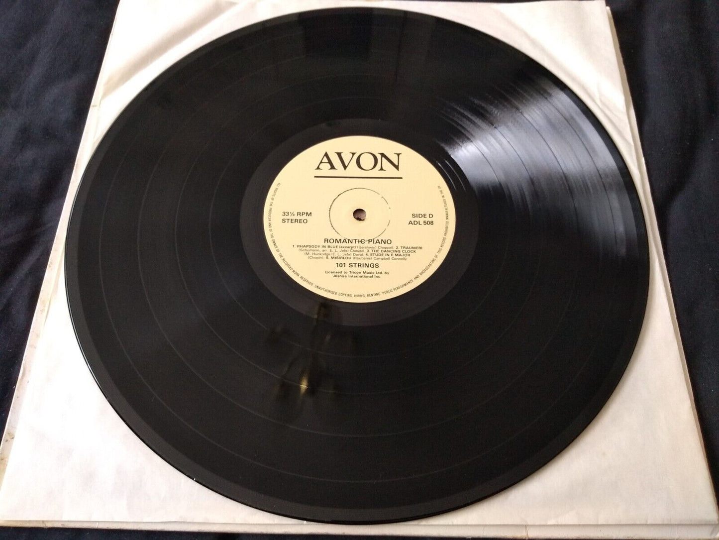 101 Strings – Romantic Piano Music (Avon 1988) 2x12" vinyl LP VG/VG