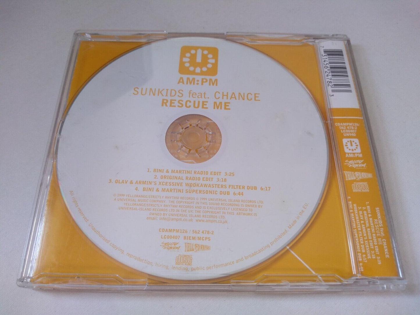 Sunkids feat Chance - Rescue Me (1999) CD1 single