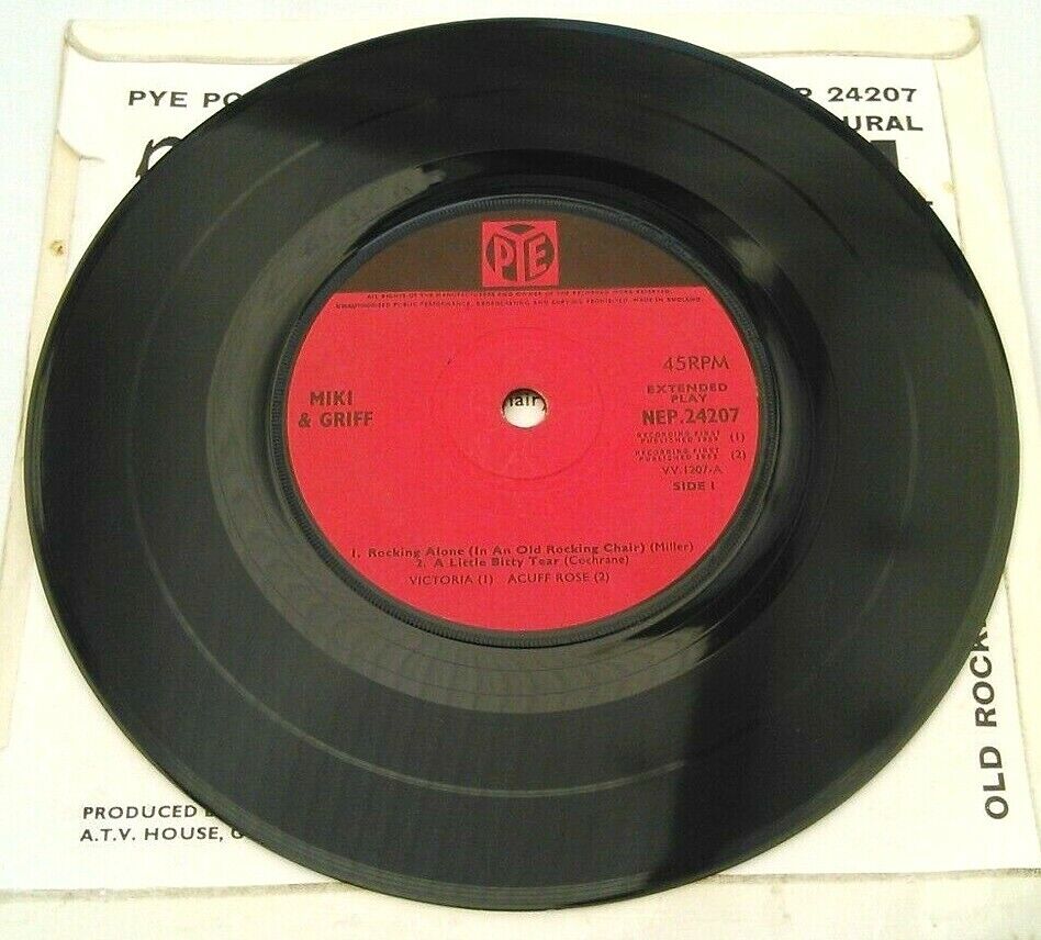 Miki & Griff – Old Rockin' Chair (Pye, 1965) 7" vinyl P/S EP VG/VG