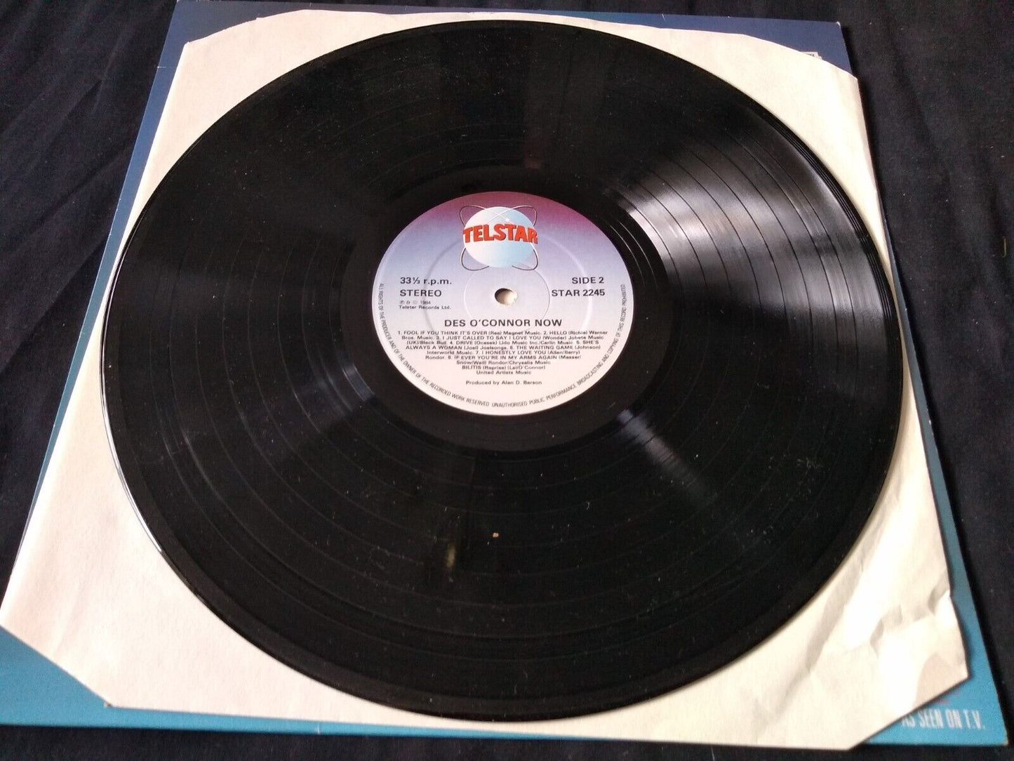 Des O'Connor - Now (Telstar 1984) 12" vinyl LP VG/VG