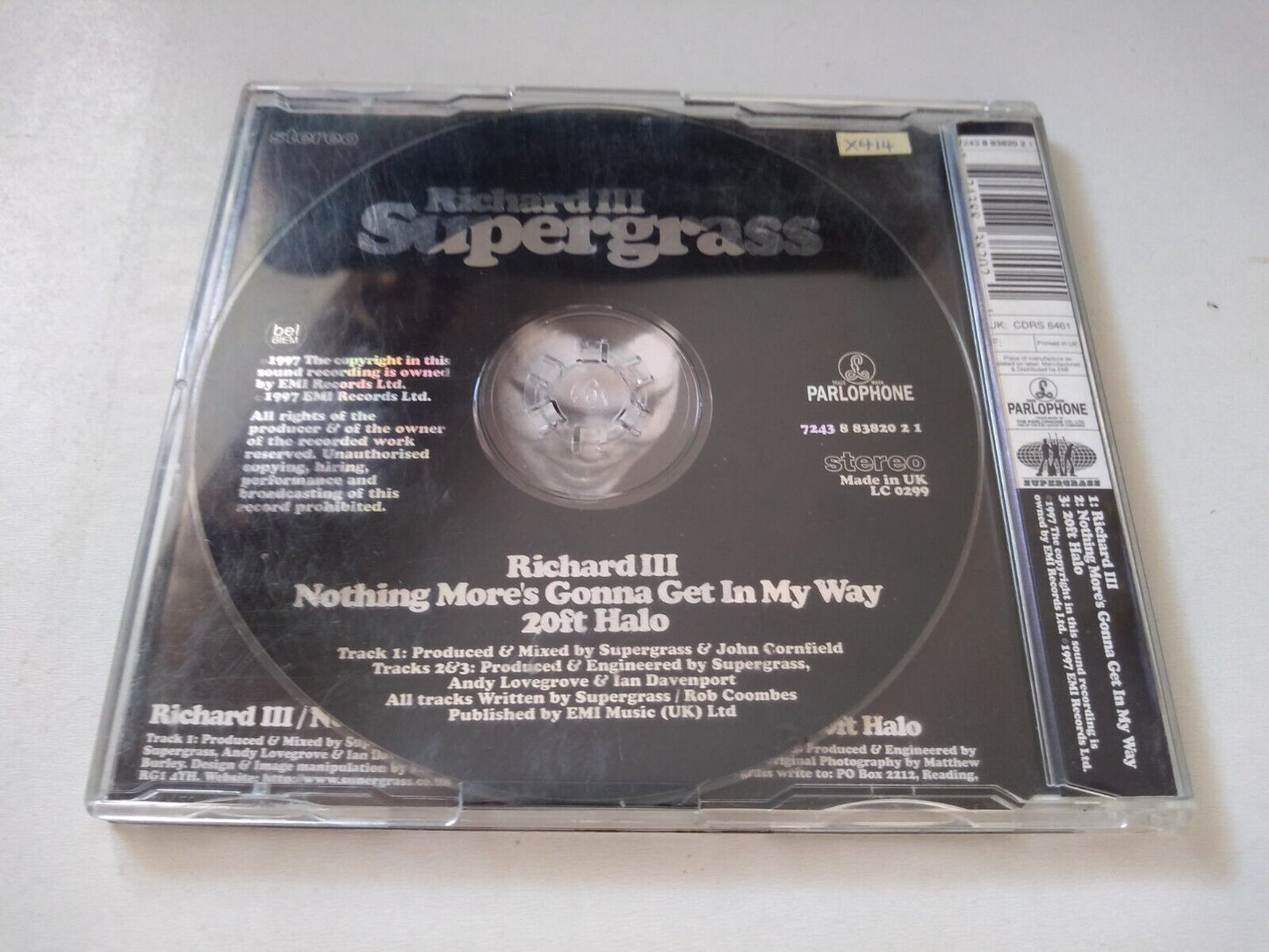 Supergrass - Richard III (1997) CD2 single