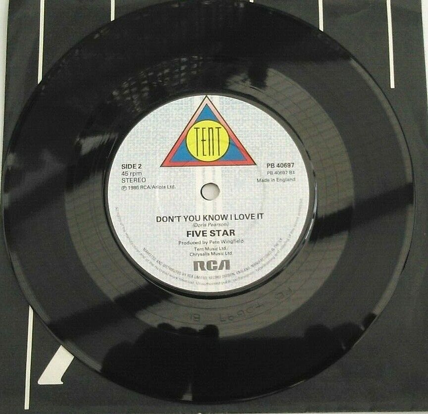 5 Star – Can't Wait Another Minute (Tent, 1986) 7" vinyl single VG/-