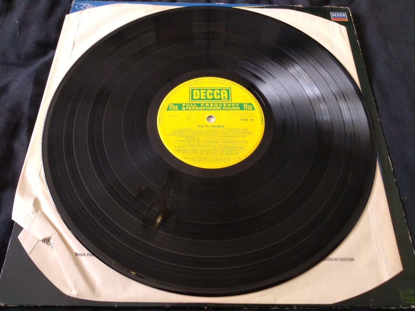 Various – Top T.V. Themes (Decca 1981) 12" vinyl LP VG/VG
