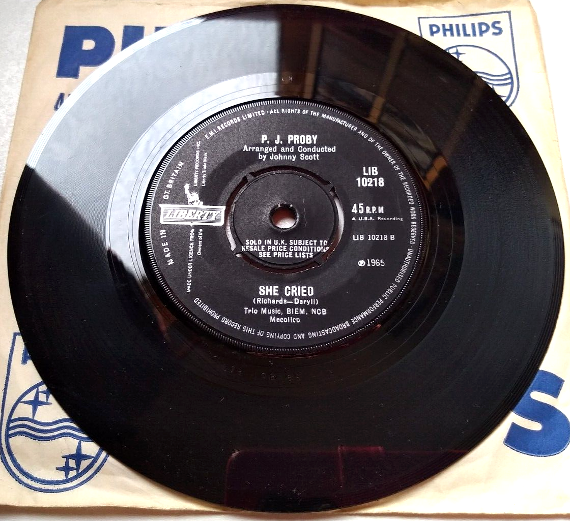P.J. Proby – Maria (Liberty 1965) 7” vinyl single VG/-