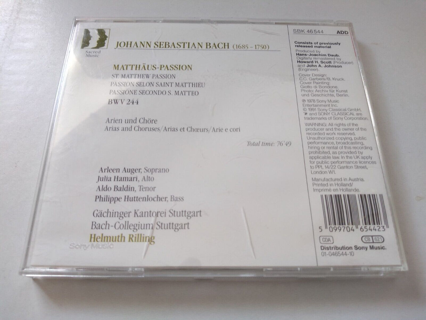 Johann Sebastian Bach - Matthaus Passion (1991) CD album