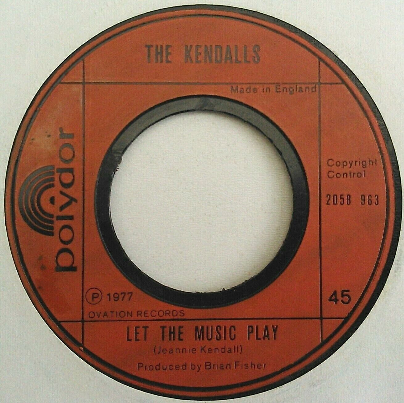The Kendalls - Heaven's Just A Sin Away (Polydor, 1977) 7" vinyl single G+/-