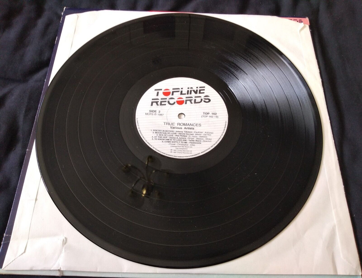 Various – True Romances (Topline 1987) 12" vinyl LP VG/G+ compilation
