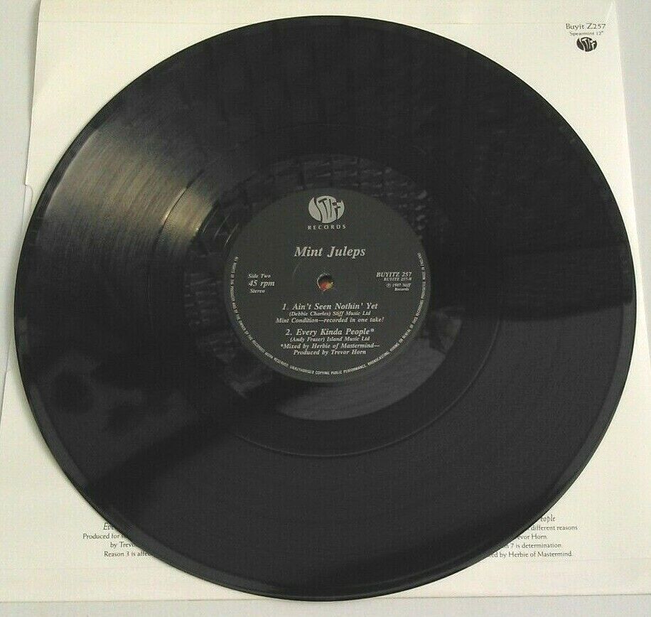 Mint Juleps – Every Kinda People (Stiff, 1987) 12" vinyl single VG/VG