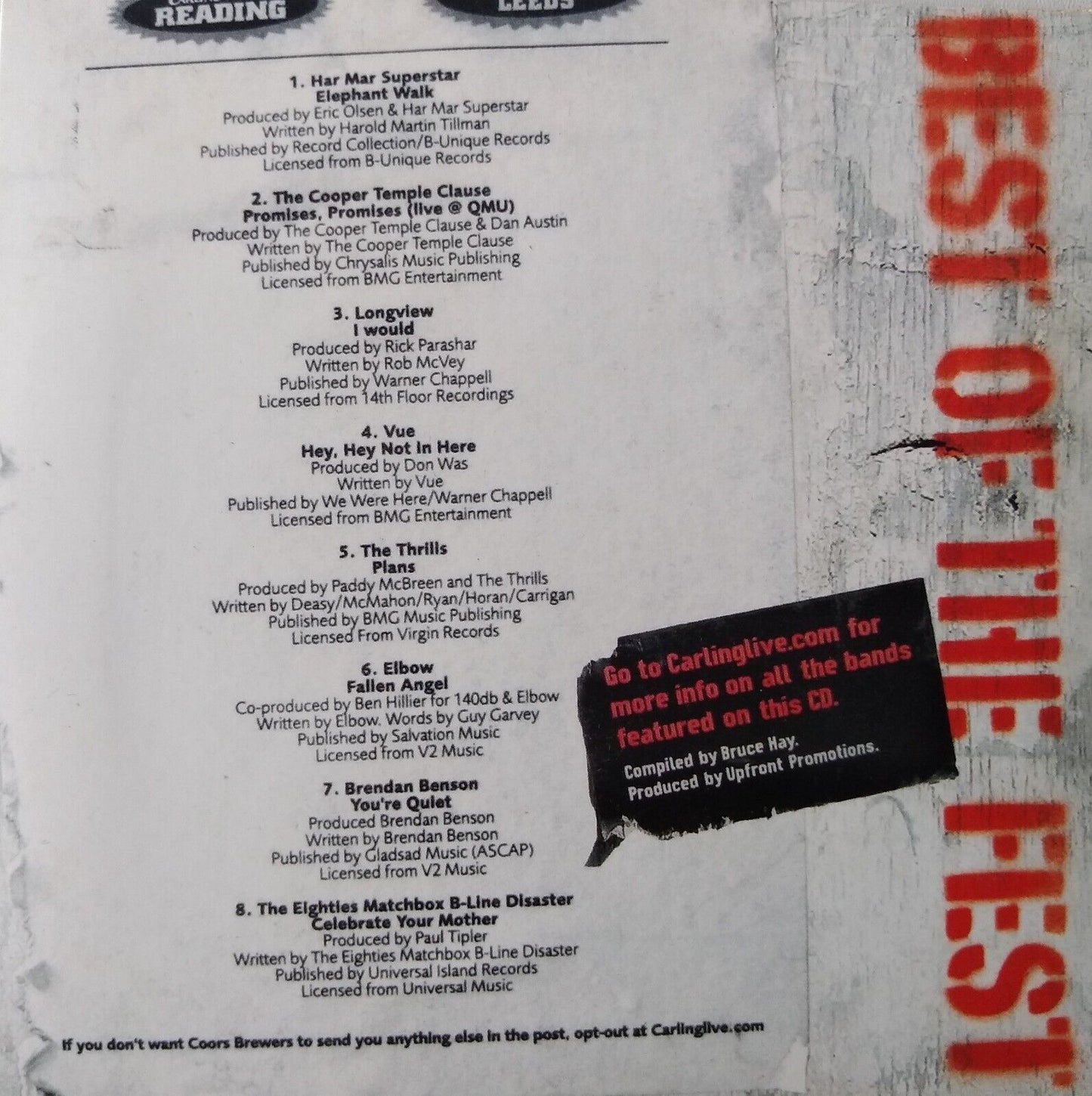 Various – Best Of The Fest (2003) CD compilation album