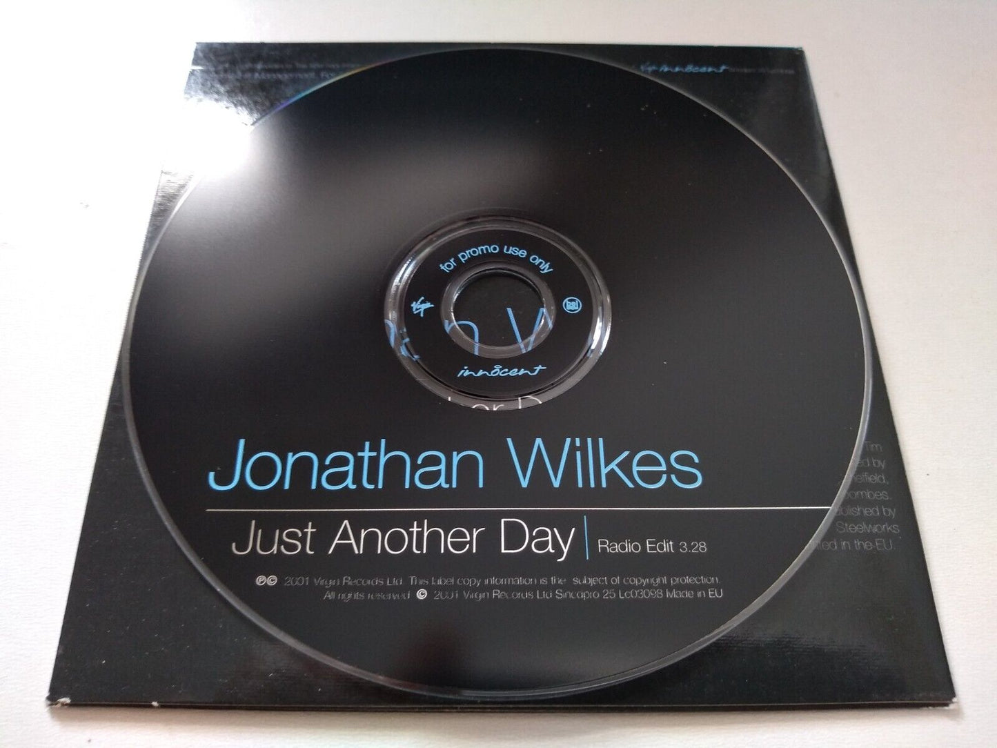 Jonathan Wilkes - Just Another Day (2001) CD single promo