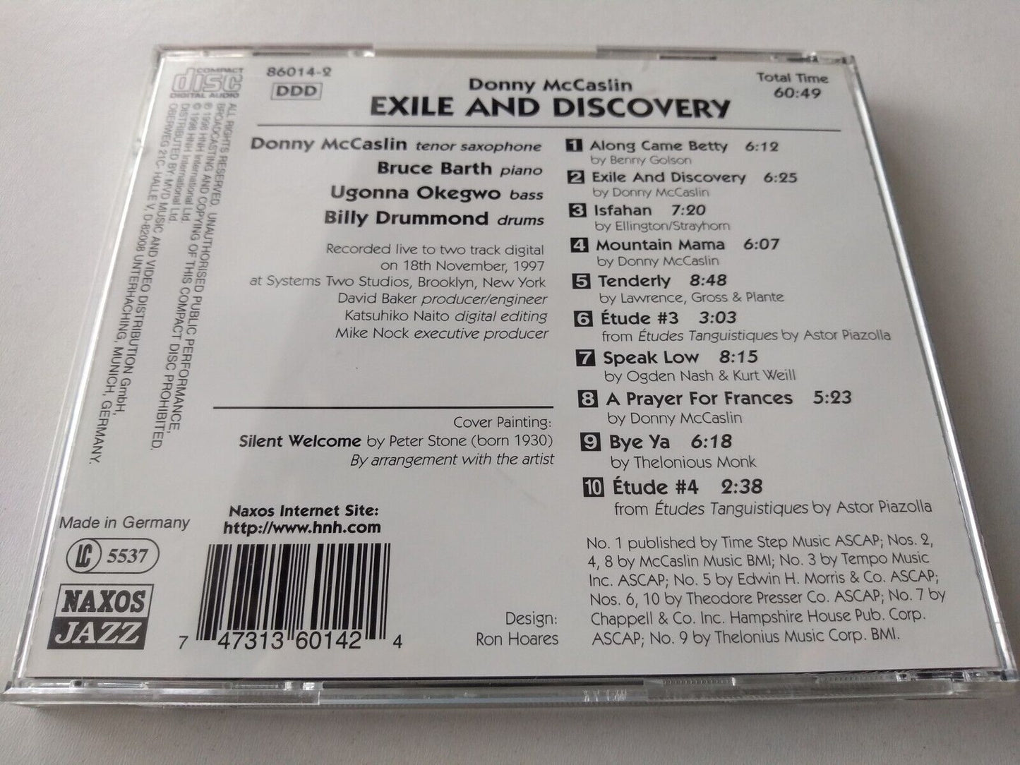 Donny McCaslin - Exile and Discovery (1998) CD album