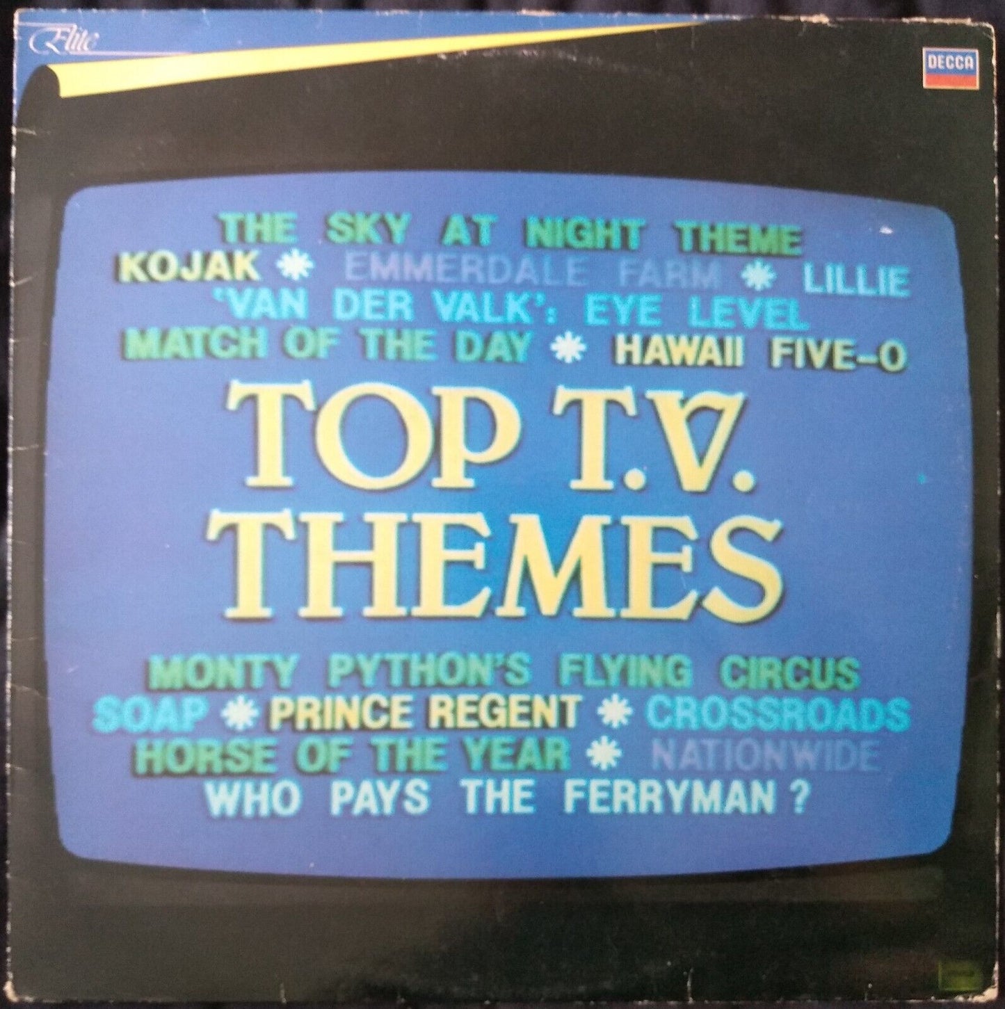 Various – Top T.V. Themes (Decca 1981) 12" vinyl LP VG/VG