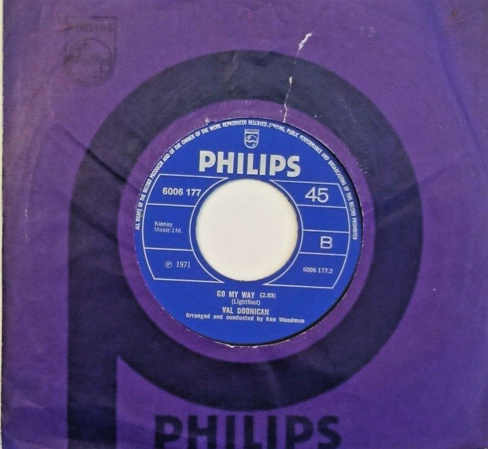Val Doonican – Morning (Philips, 1971) 7" vinyl single VG/G+ jukebox centre