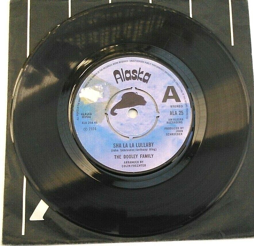 The Dooley Family - Sha La La Lullaby (Alaska, 1974) 7" vinyl single VG/- promo