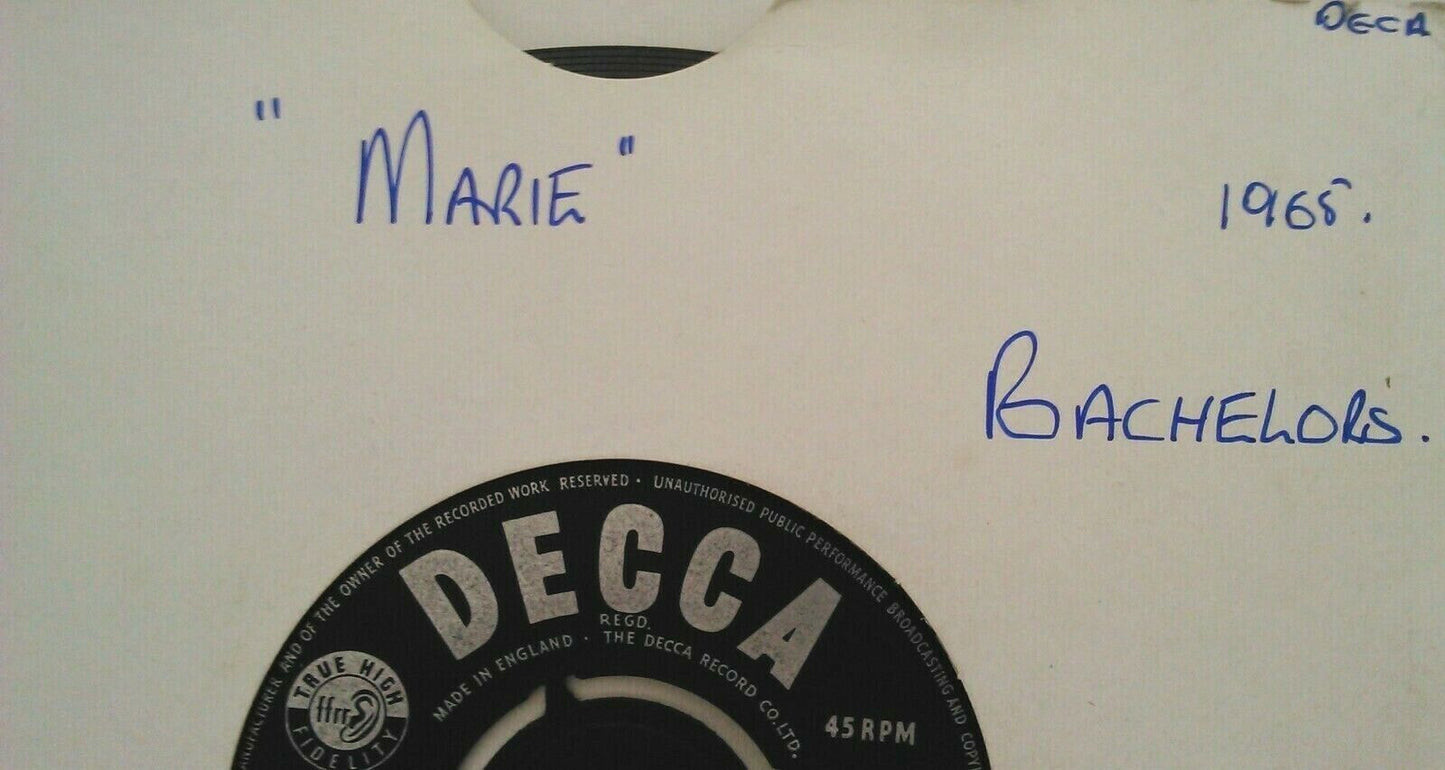 The Bachelors – Marie (Decca, 1965) 7" vinyl single VG/VG