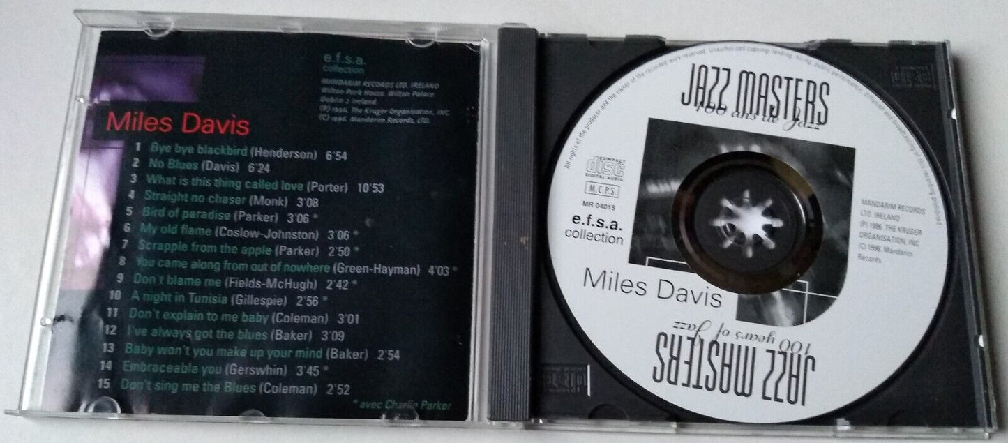Miles Davis – Jazz Masters (100 Ans De Jazz) (1997) CD album