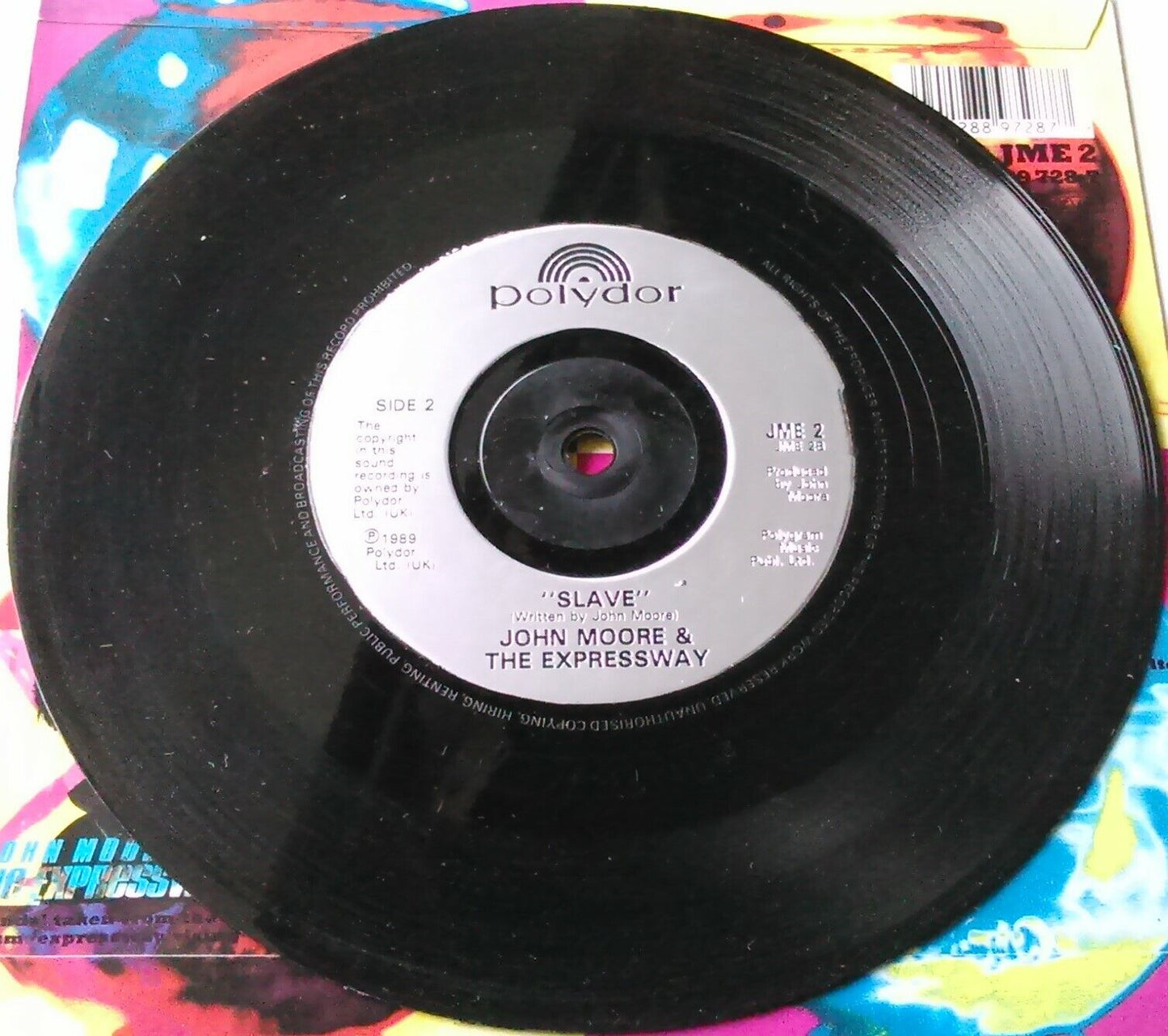 John Moore & The Expressway – Friends (Polydor, 1989) 7" vinyl P/S single VG/VG