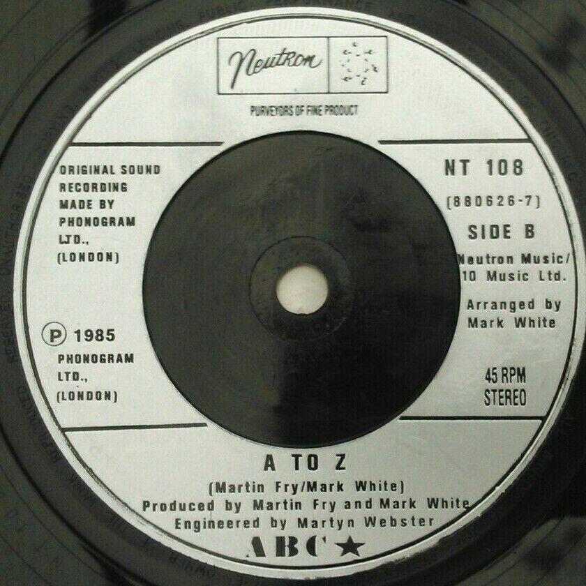 ABC - Be Near Me (Neutron, 1985) 7" vinyl single G+/-