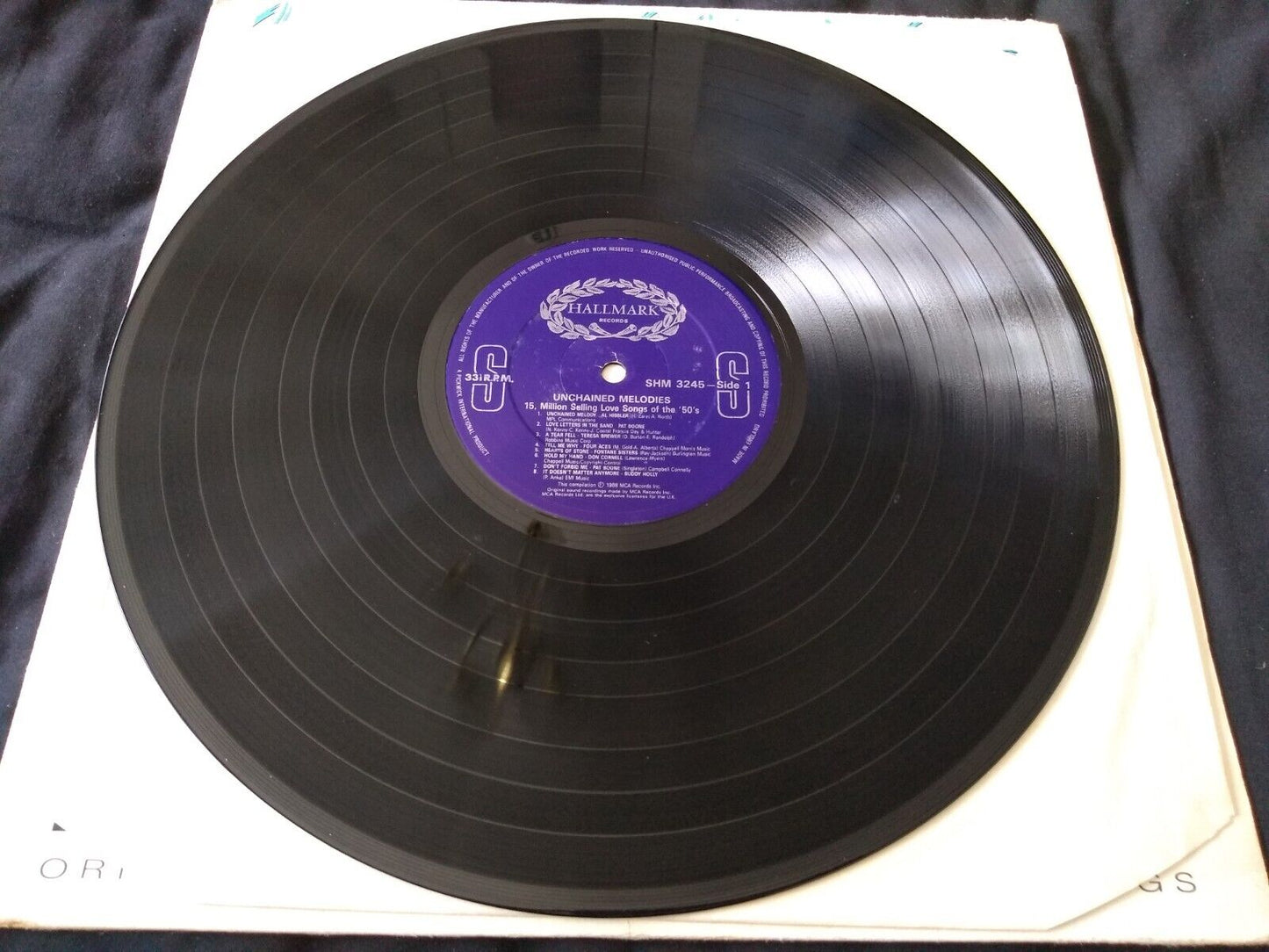 Various – Unchained Melodies: 15 Million Selling Love Songs Of The Fifties LP