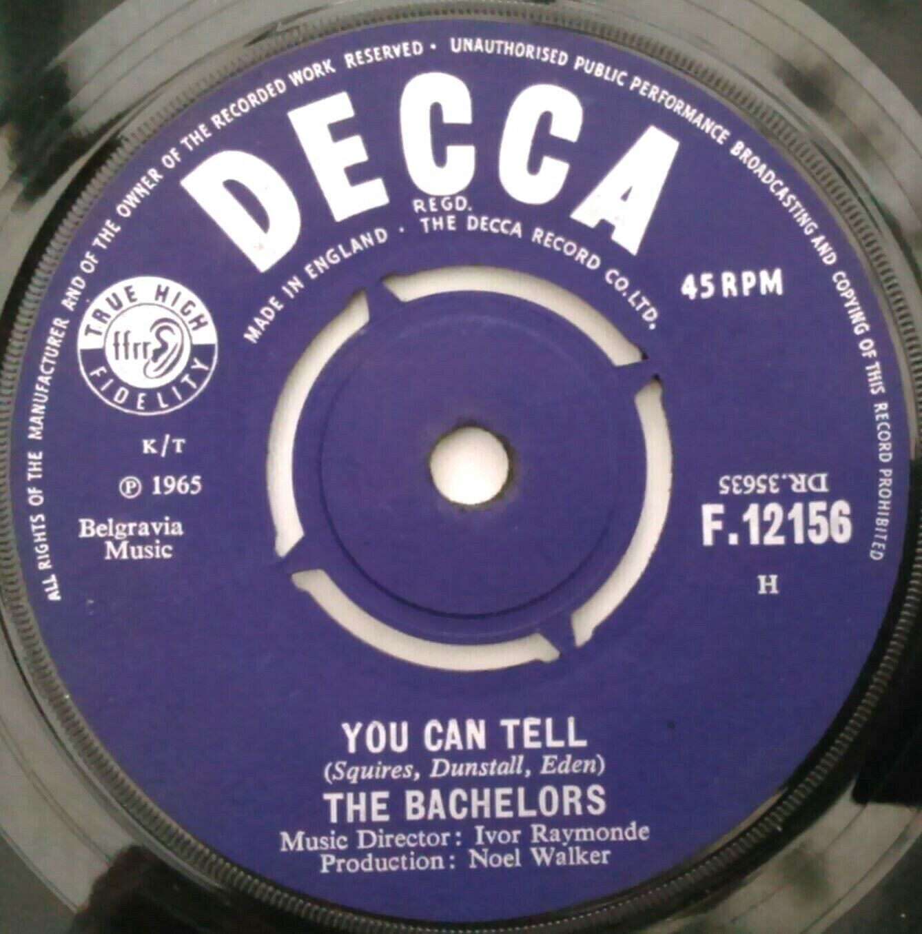 The Bachelors – Marie (Decca, 1965) 7" vinyl single VG/VG