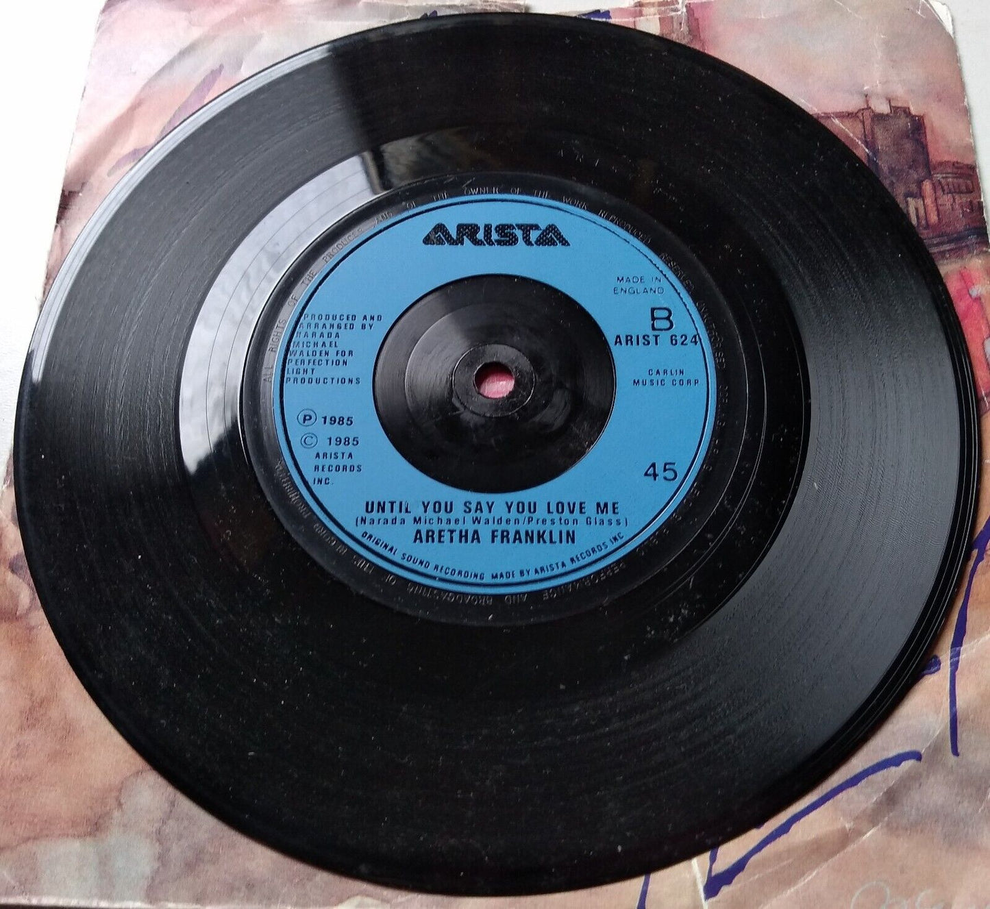 Aretha Franklin – Freeway Of Love (Arista 1985) 7" vinyl single VG/G+