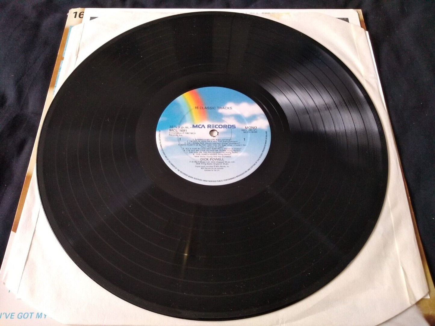 Dick Powell – 16 Classic Tracks (MCA 1982) 12" vinyl LP VG/VG compilation mono