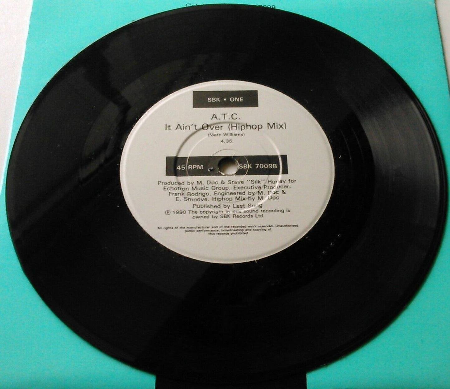 ATC – It Ain't Over (1990) 7" vinyl P/S single VG/VG