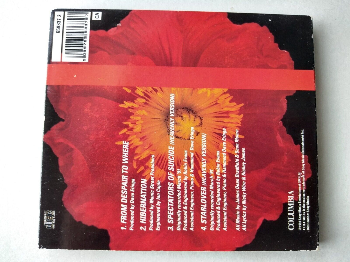 Manic Street Preachers - From Despair To Where (1993) CD EP