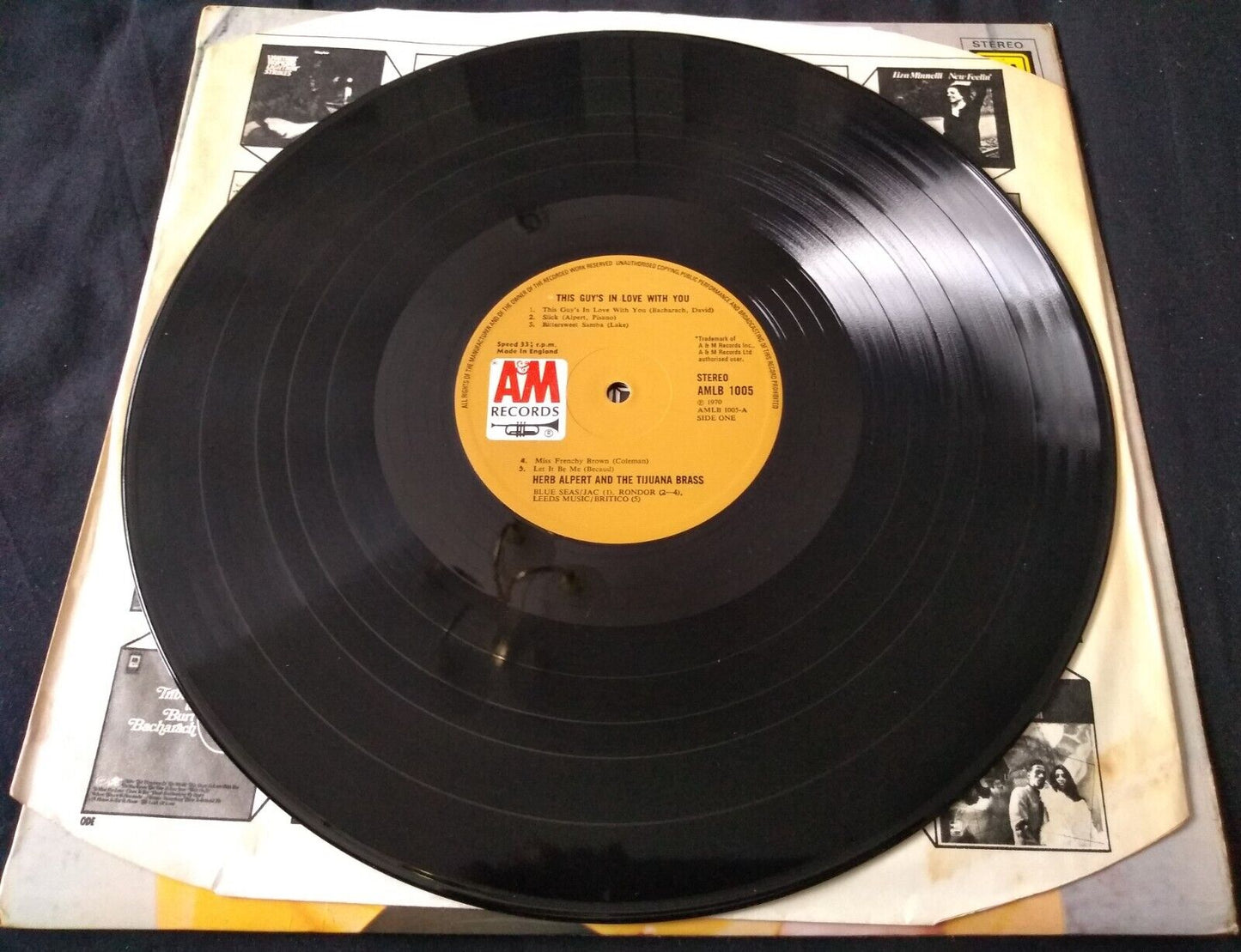 Herb Alpert & The Tijuana Brass – This Guy's In Love With You 12" LP VG/VG