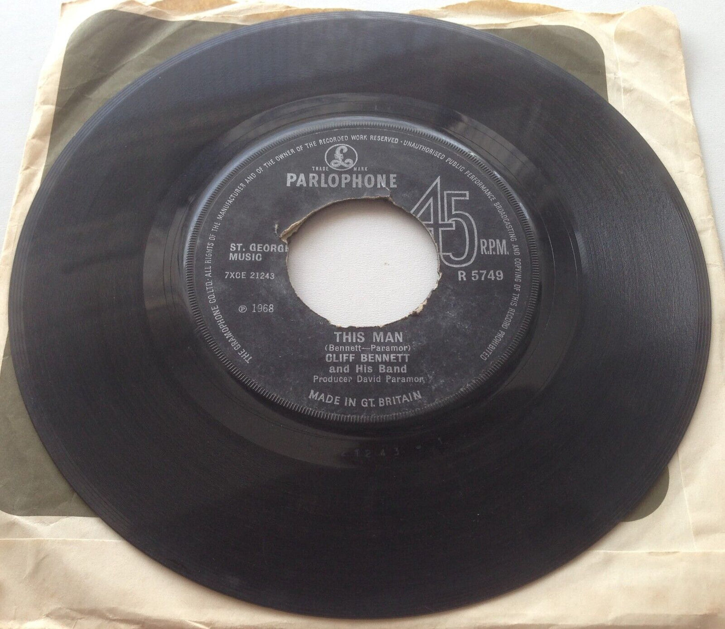 Cliff Bennett & His Band - Back In The U.S.S.R. (1968) 7" vinyl single VG/- juke