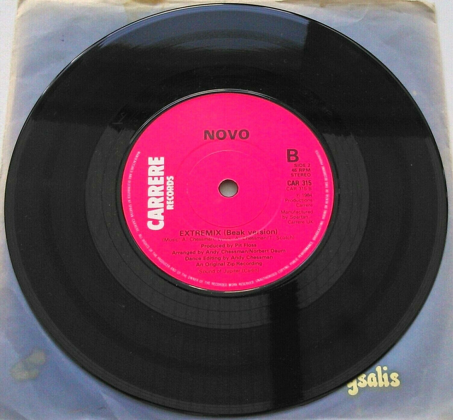 Novo - Extremix (Chrysalis, 1984) 7" vinyl single VG/-