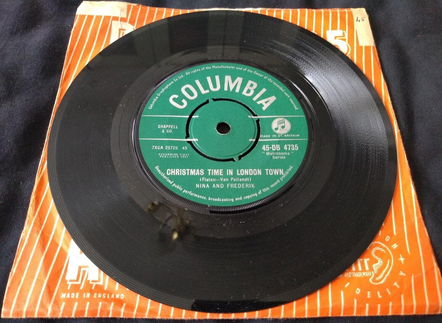 Nina & Frederik – Little Shepherd Boy (Columbia 1961) 7" vinyl single VG/-