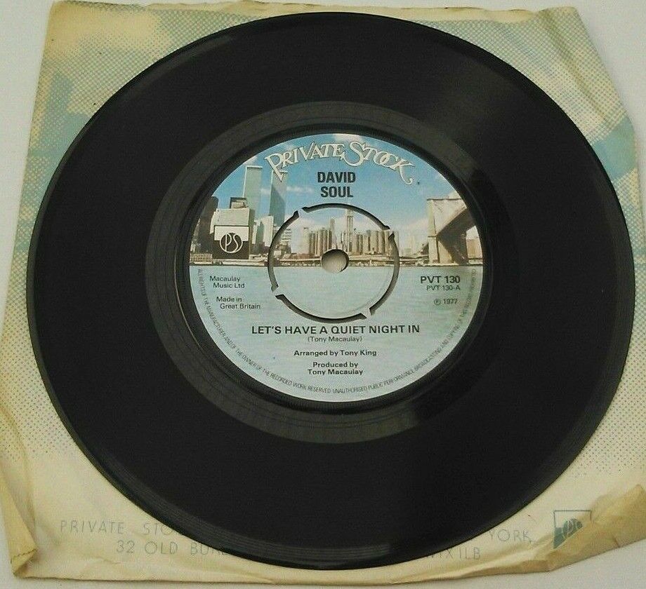 David Soul – Let's Have A Quiet Night In (PS, 1977) 7" vinyl single VG/VG