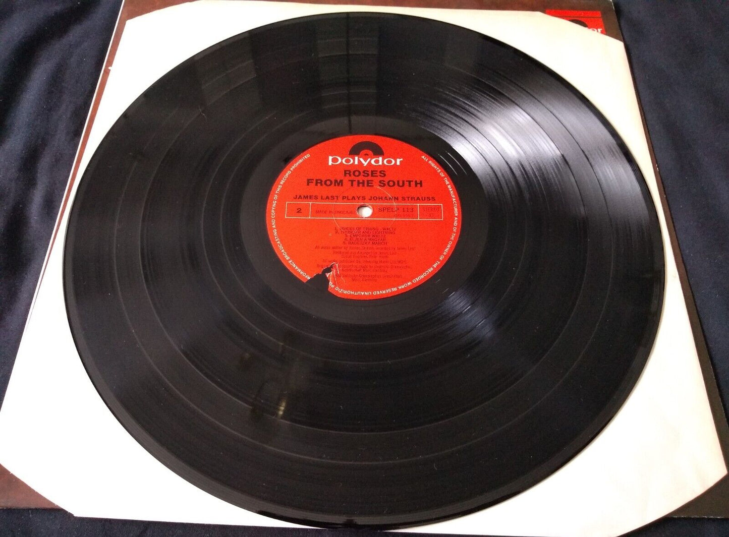 James Last – Roses From The South - James Last Plays Johann Strauss 12" LP VG