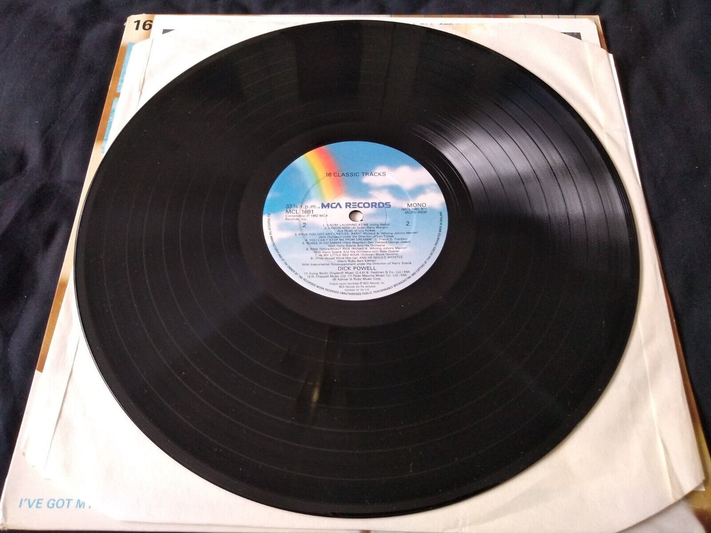 Dick Powell – 16 Classic Tracks (MCA 1982) 12" vinyl LP VG/VG compilation mono